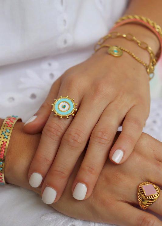Evil eye power ring