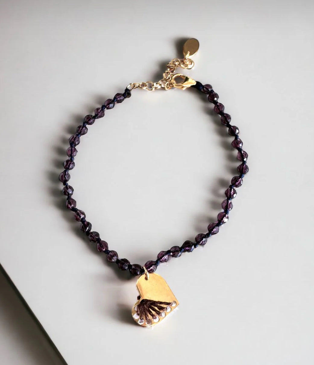 Heart beaded bracelet