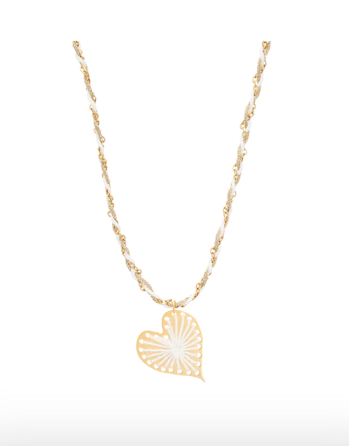 Heart stiches necklace