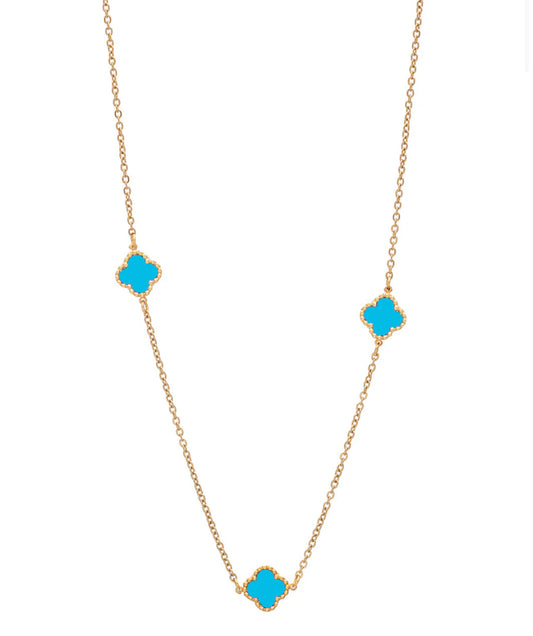 Turquoise flower necklace