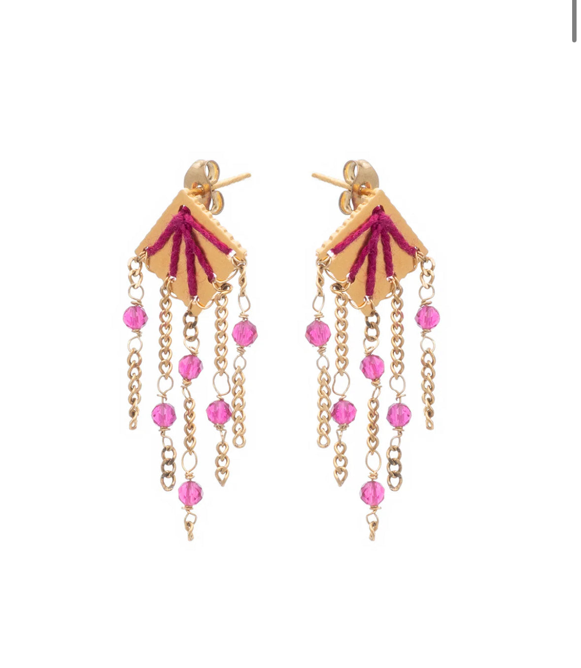 Rain embroided earrings